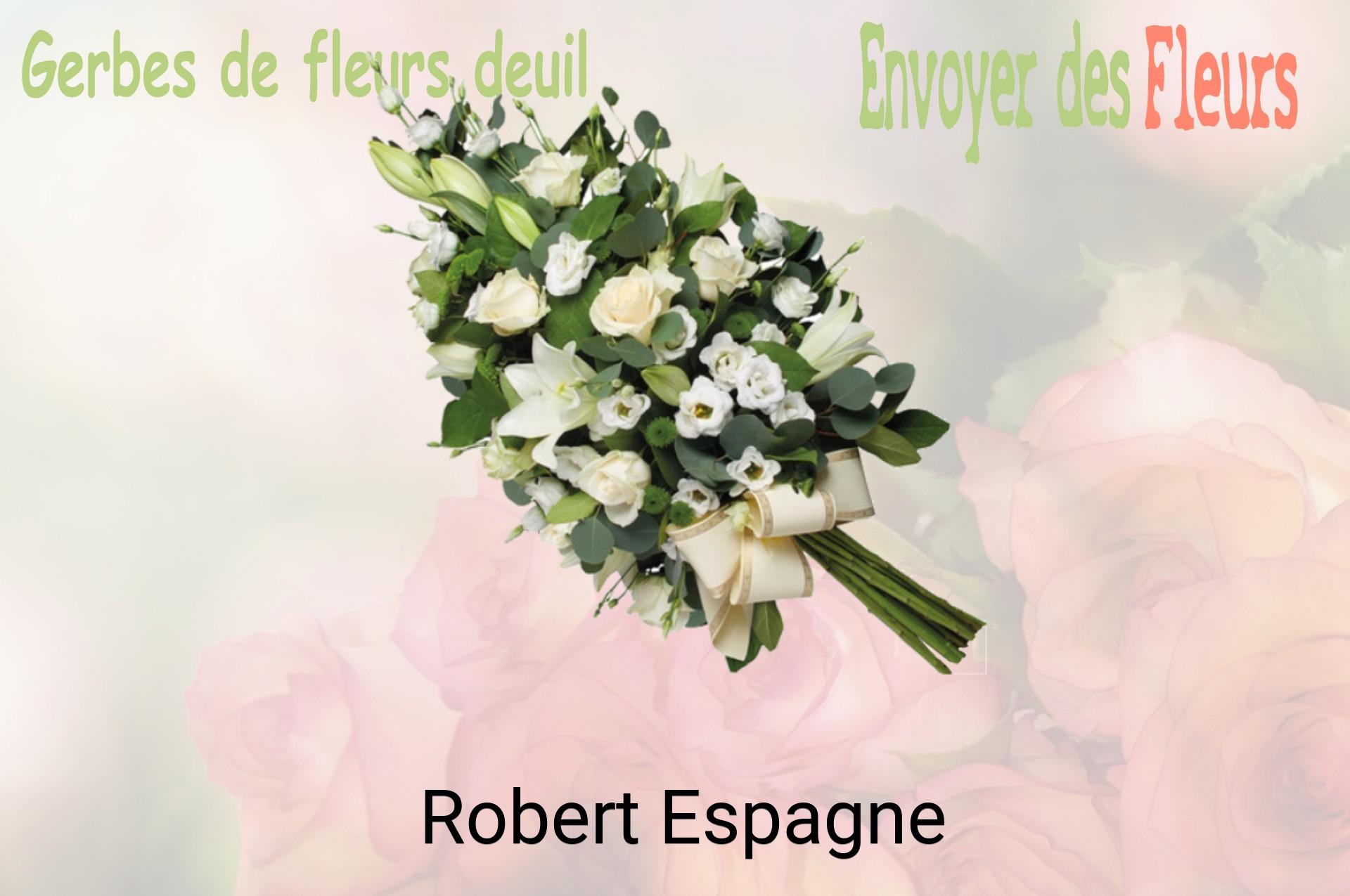 Gerbe de fleurs de deuil livrée à Robert-Espagne
